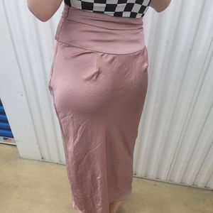 Free people satin maxi skirt